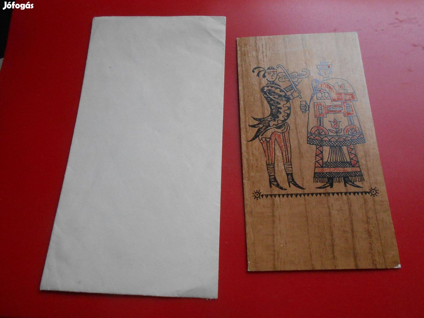 Boór Vera- összecsukható üdvözlőlap, postatiszta, borítékjával