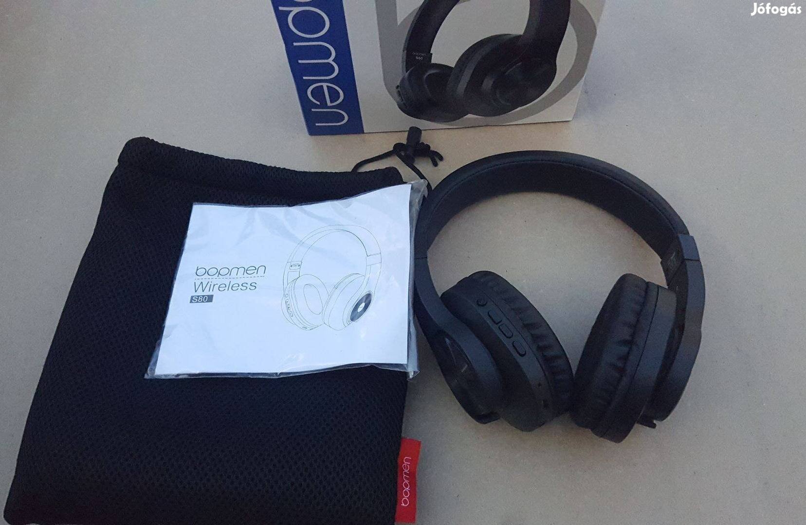 Bopmen S80 Headphones, bluetooth fejhallgató