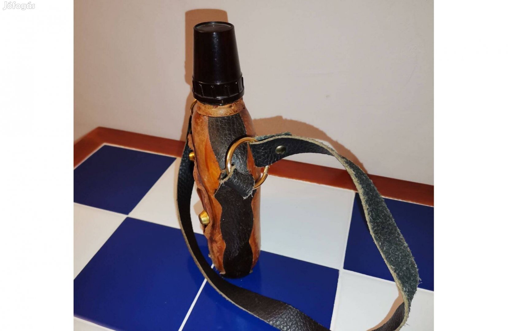 Bőr Kulacs Cognac San. Marino jelzéssel