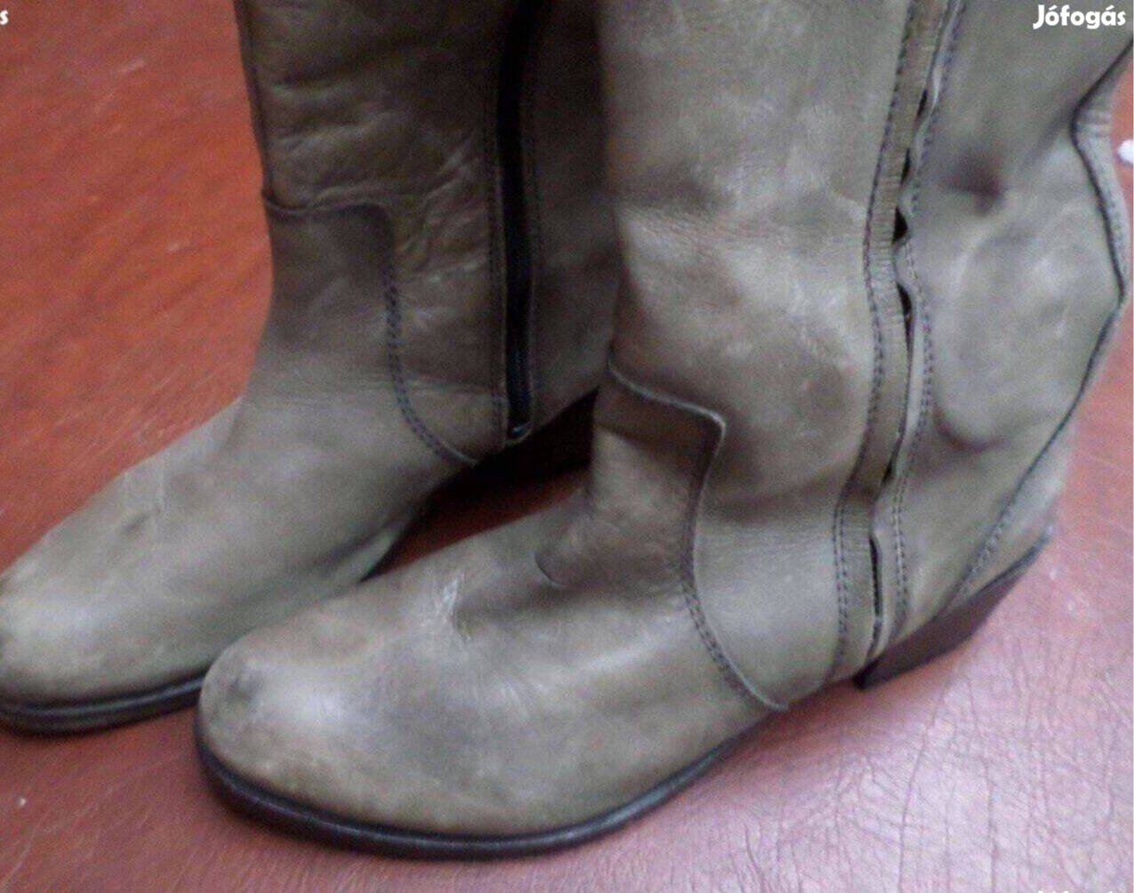 Bőr csizma motoros lovagló bőrcsizma