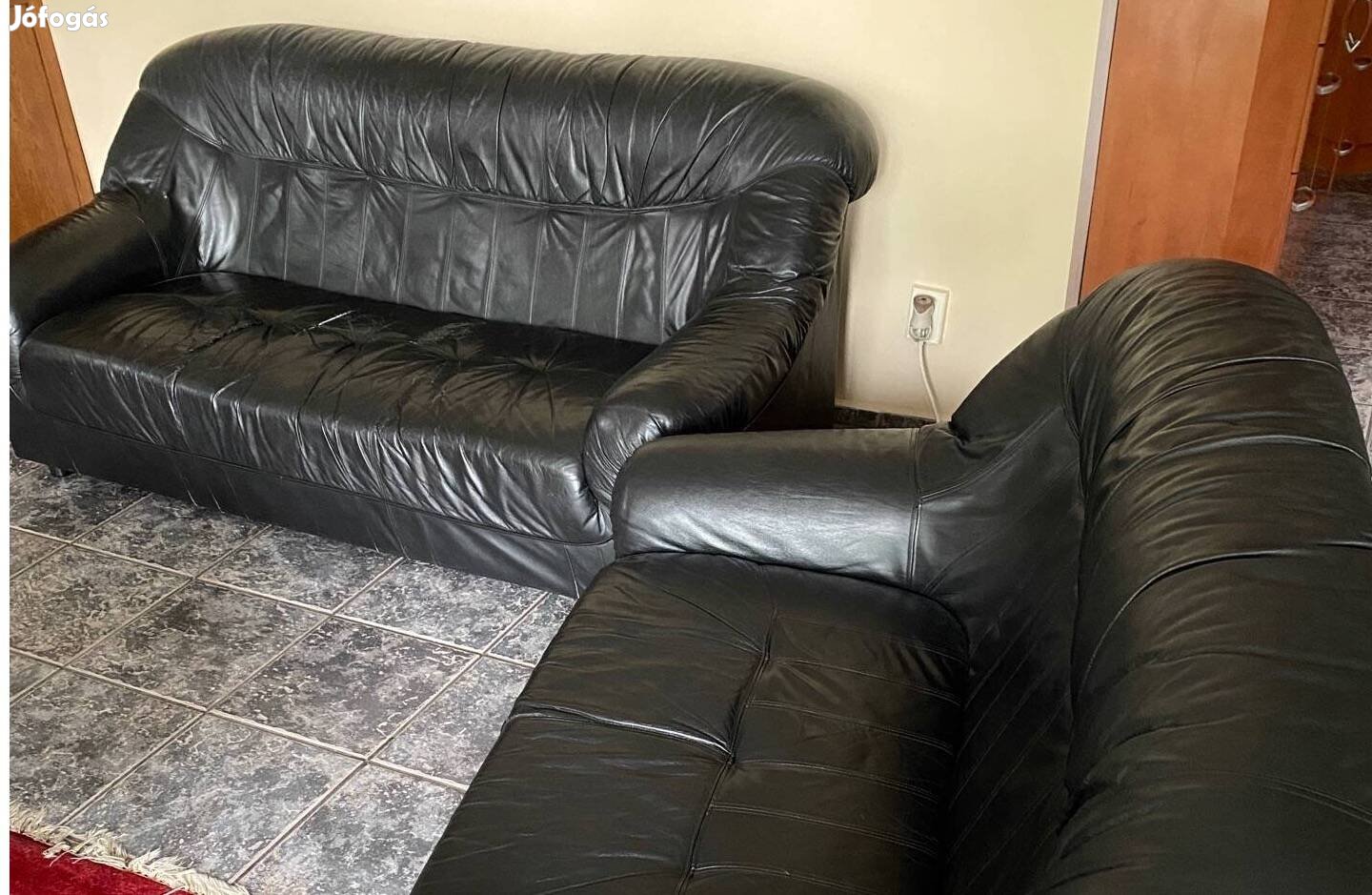 Bőr kanapé 3 és 2 személyes