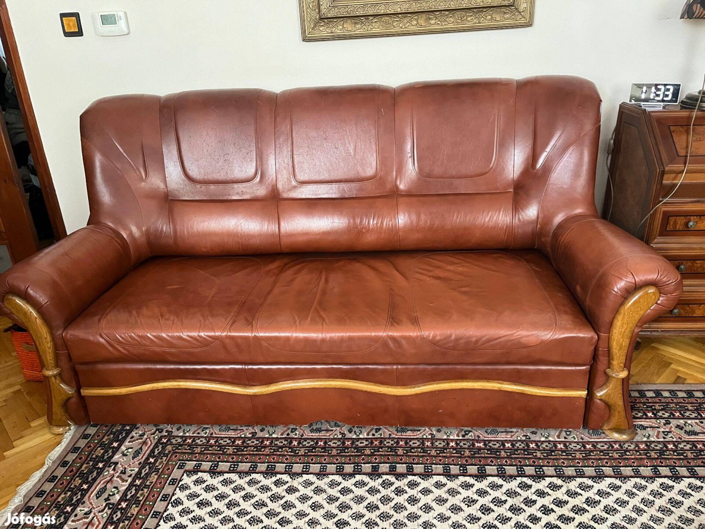 Bőr kanapé és fotel
