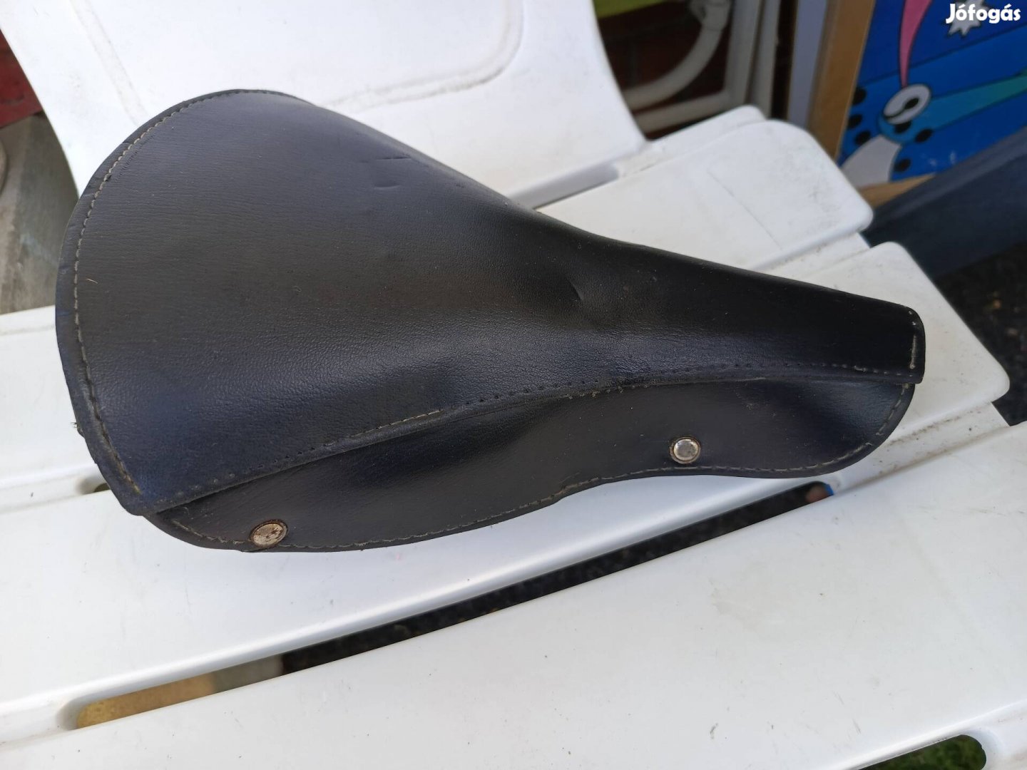 Bőr kerékpár nyereg , retró 