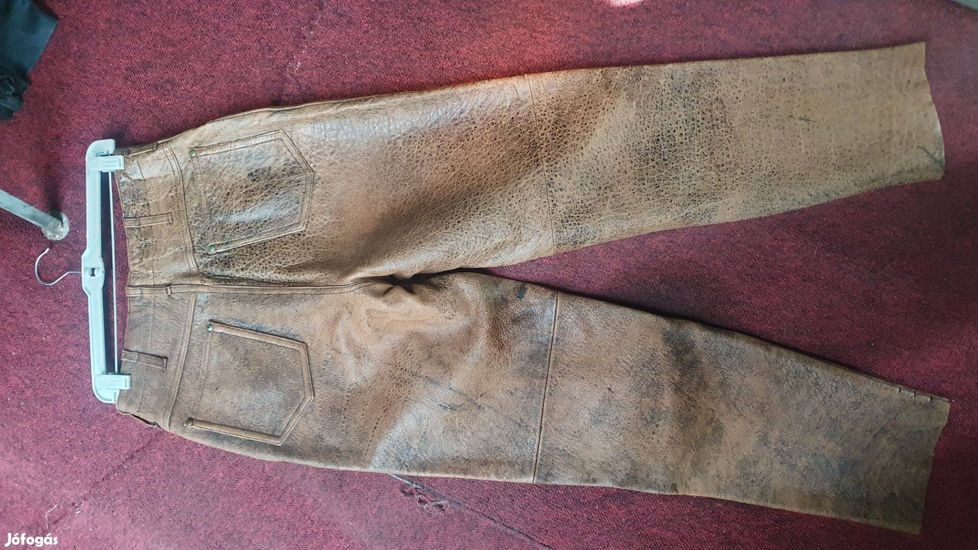 Bőr nadrág derék 36-37 cm