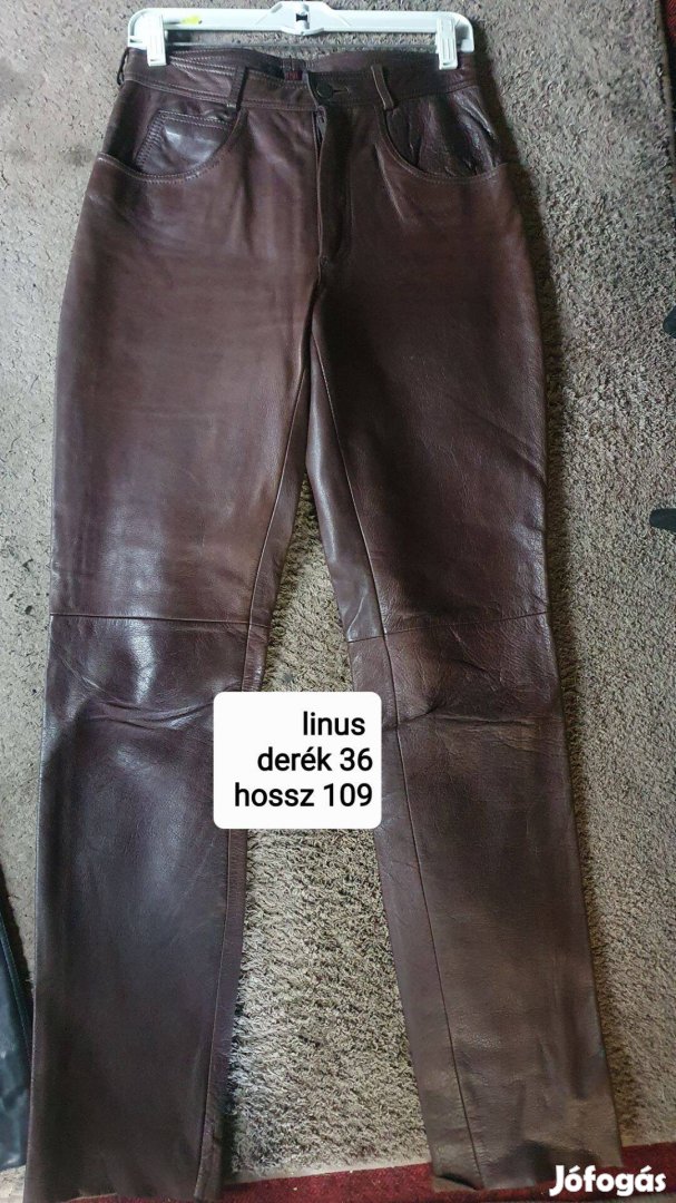 Bőr nadrág derék 36cm