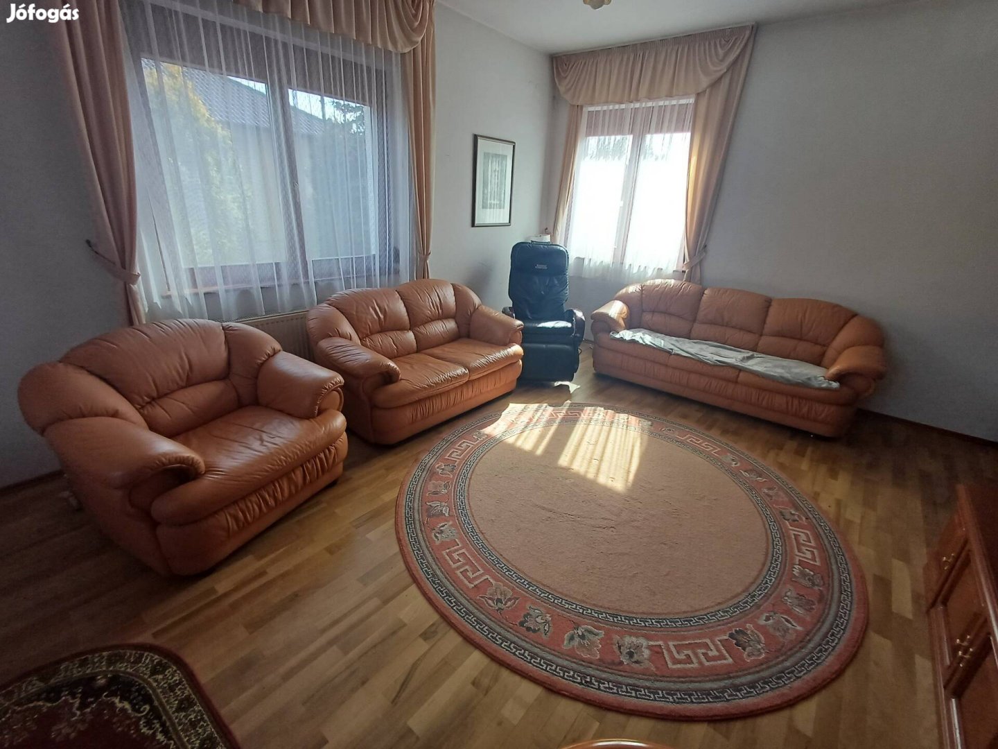 Bőr ülőgarnitúra 3 részes