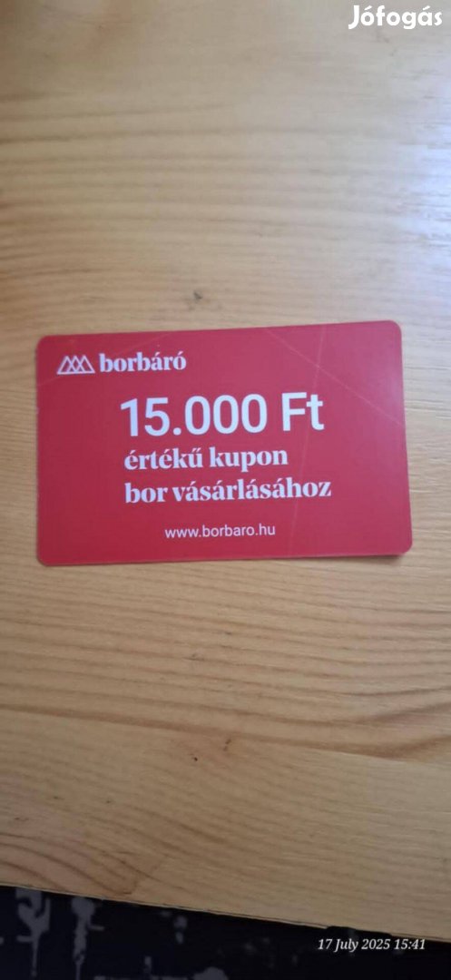 Borbáró kupon