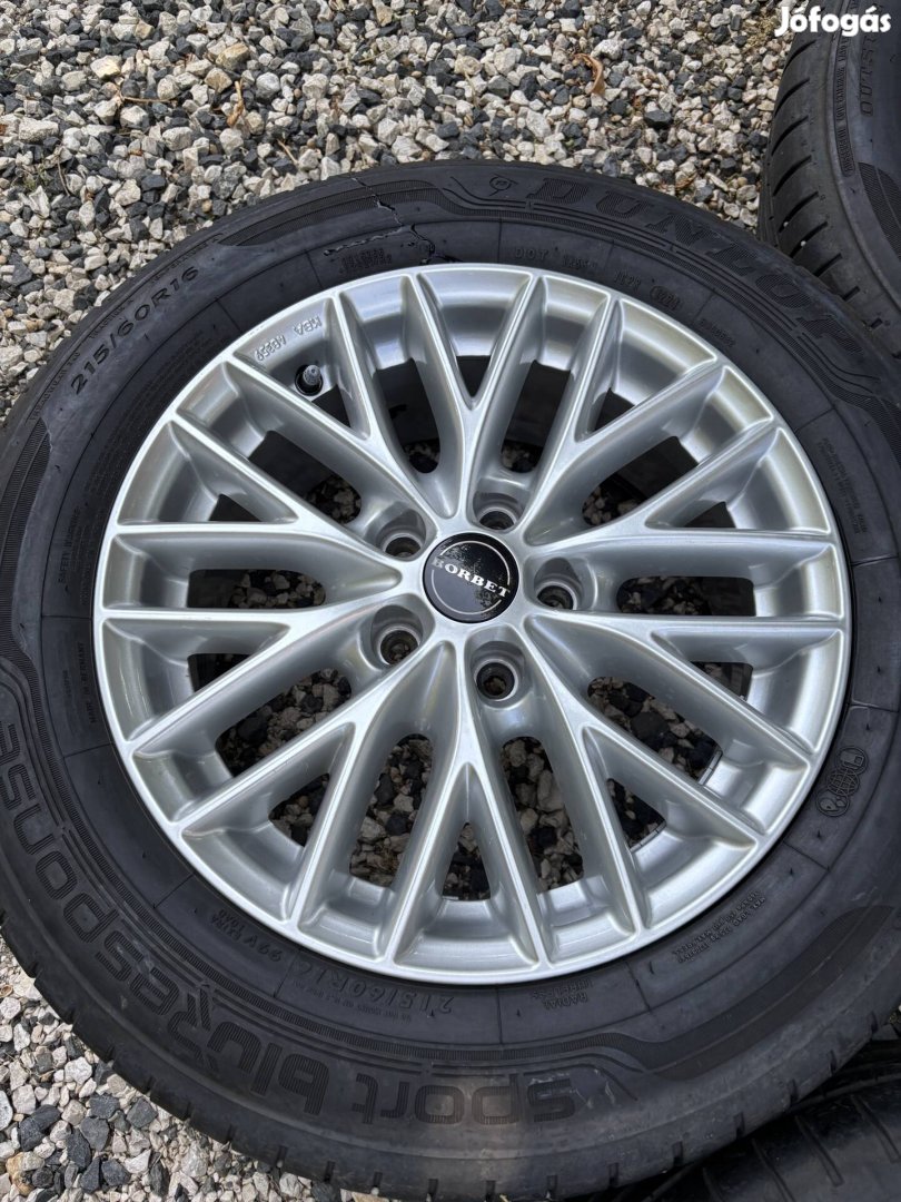 Borbet 7x16 et40 5x108 alufelni 215/60 nyarigumival