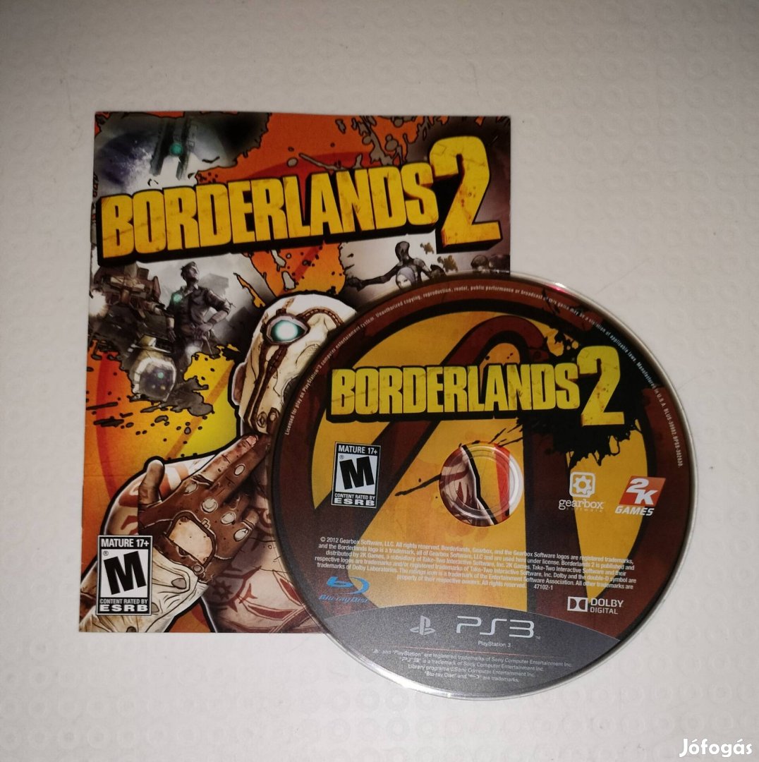 Borderlands 2 PS3 játék eredeti tok nélkül 