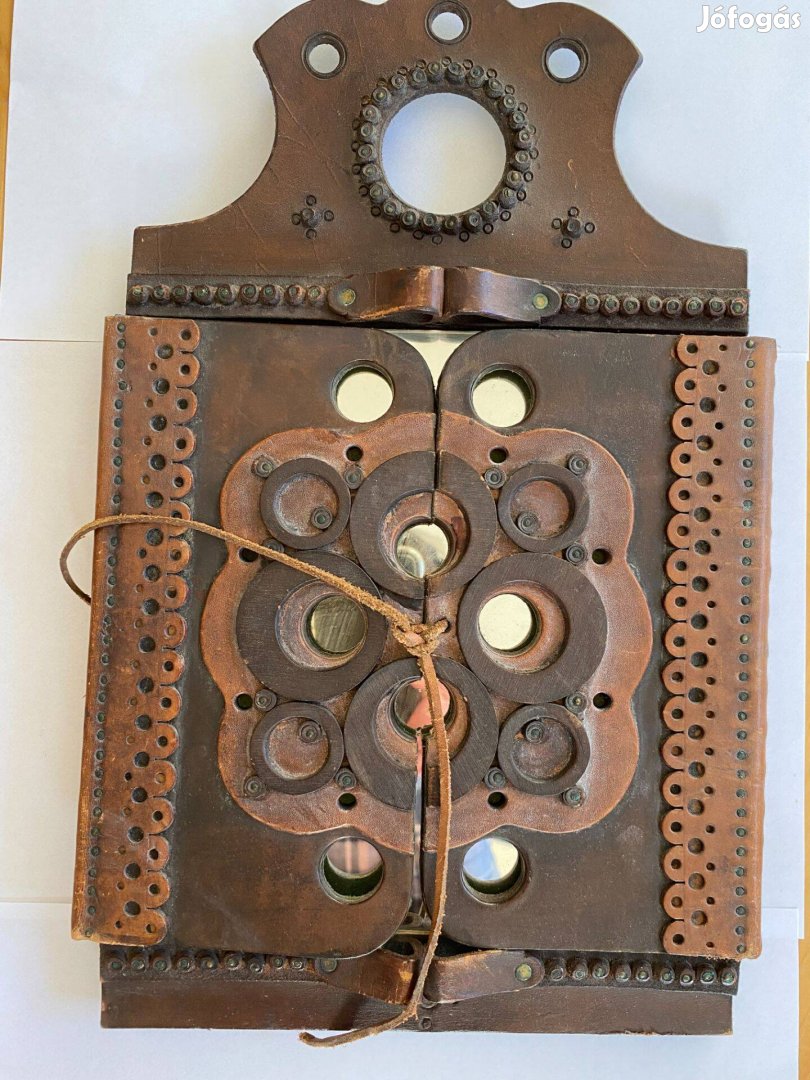 Bőrdíszműves asztali tükör eladó