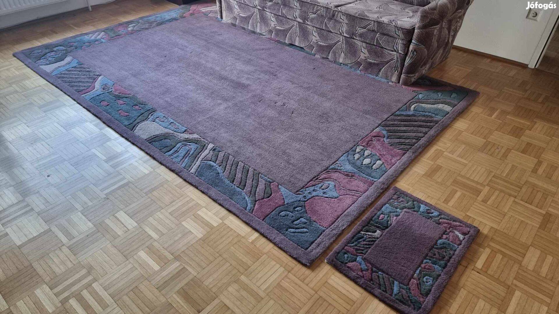 Bordó, hosszú szálú szőnyeg eladó 194x300