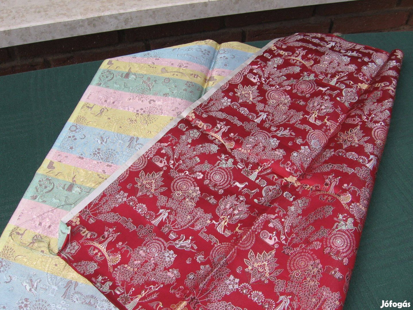 Bordó, mintás bútorszövet - méteráru V5.