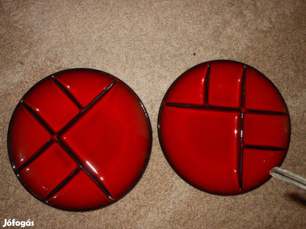 Bordó ambrés Handmade for SIGG osztott szépséges 6 tálalótányér