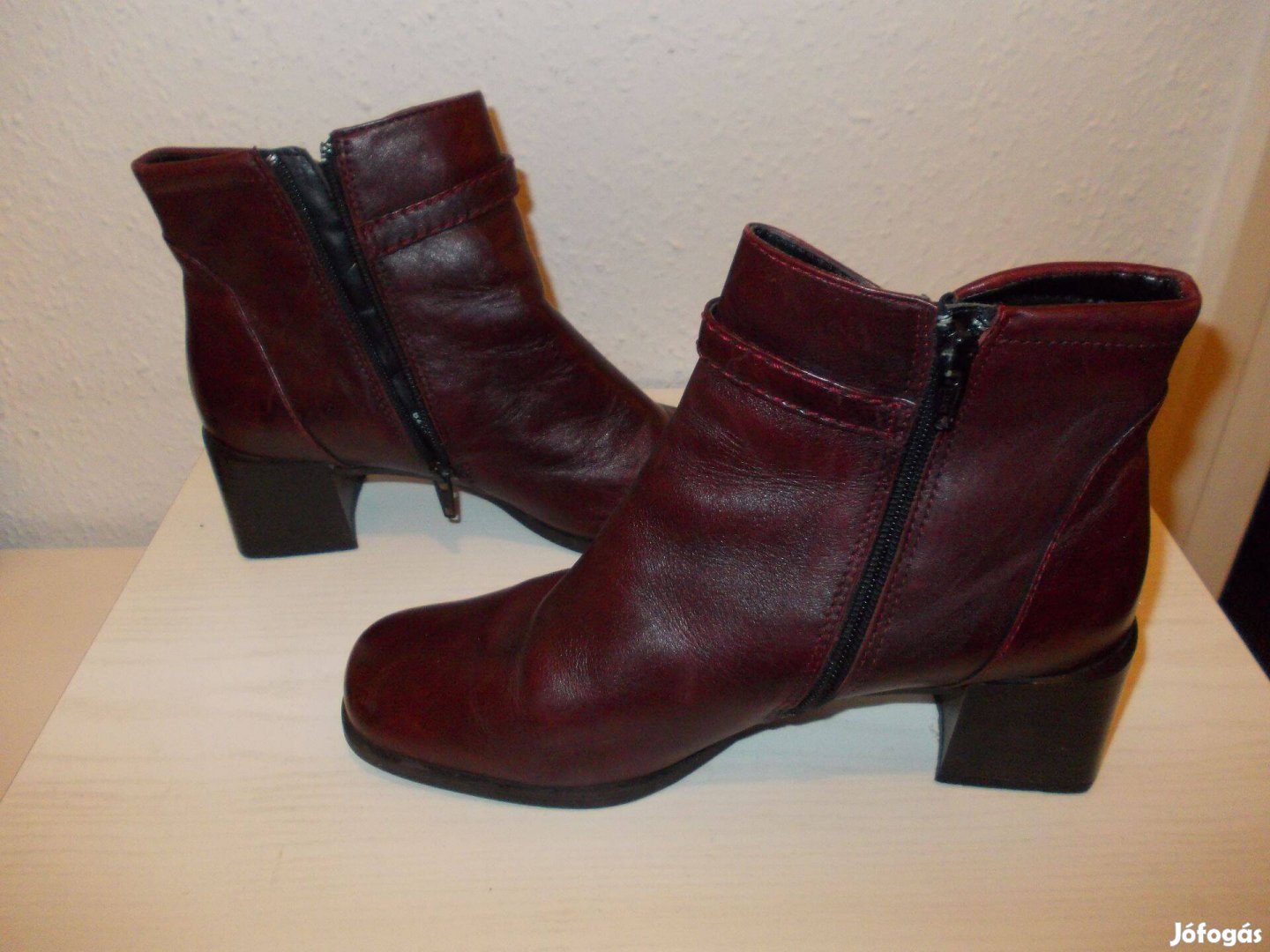 Bordó bokacsizma