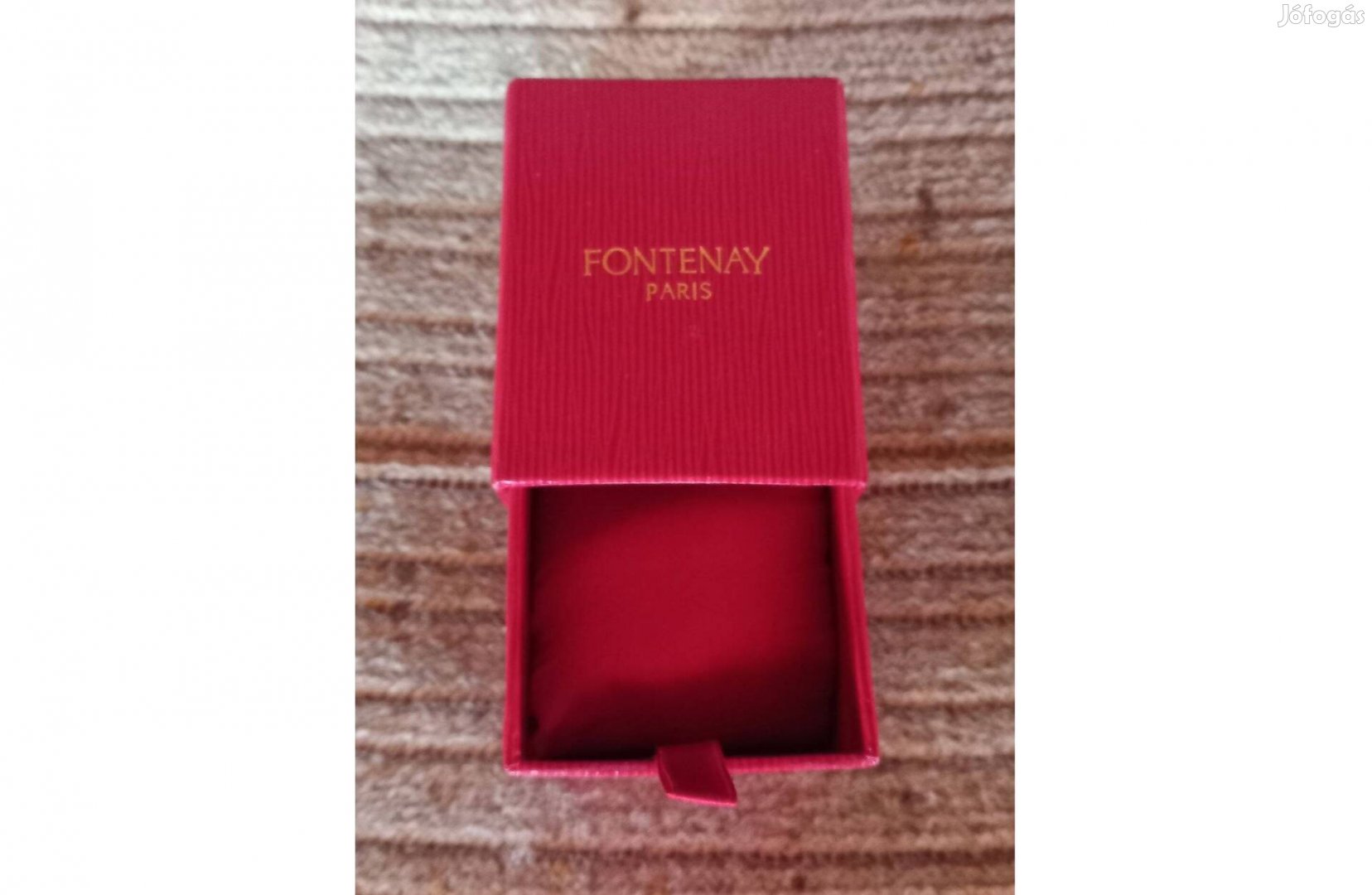 Bordó bőr ékszertartó 7x9x6 cm - Új
