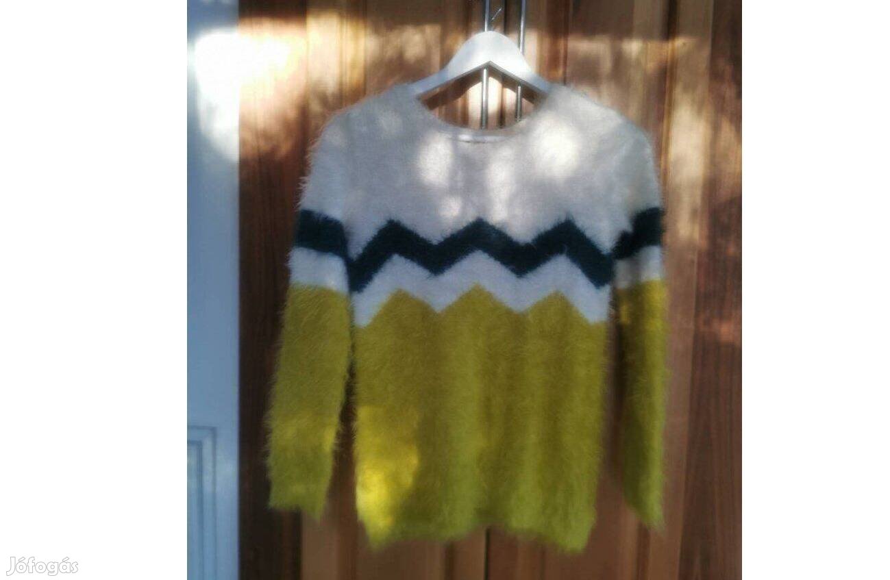 Bordó és világos H & M pulóver, M-es, 176-os, új