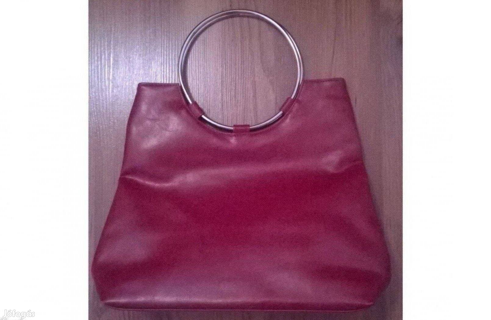 Bordó műbőr női táska