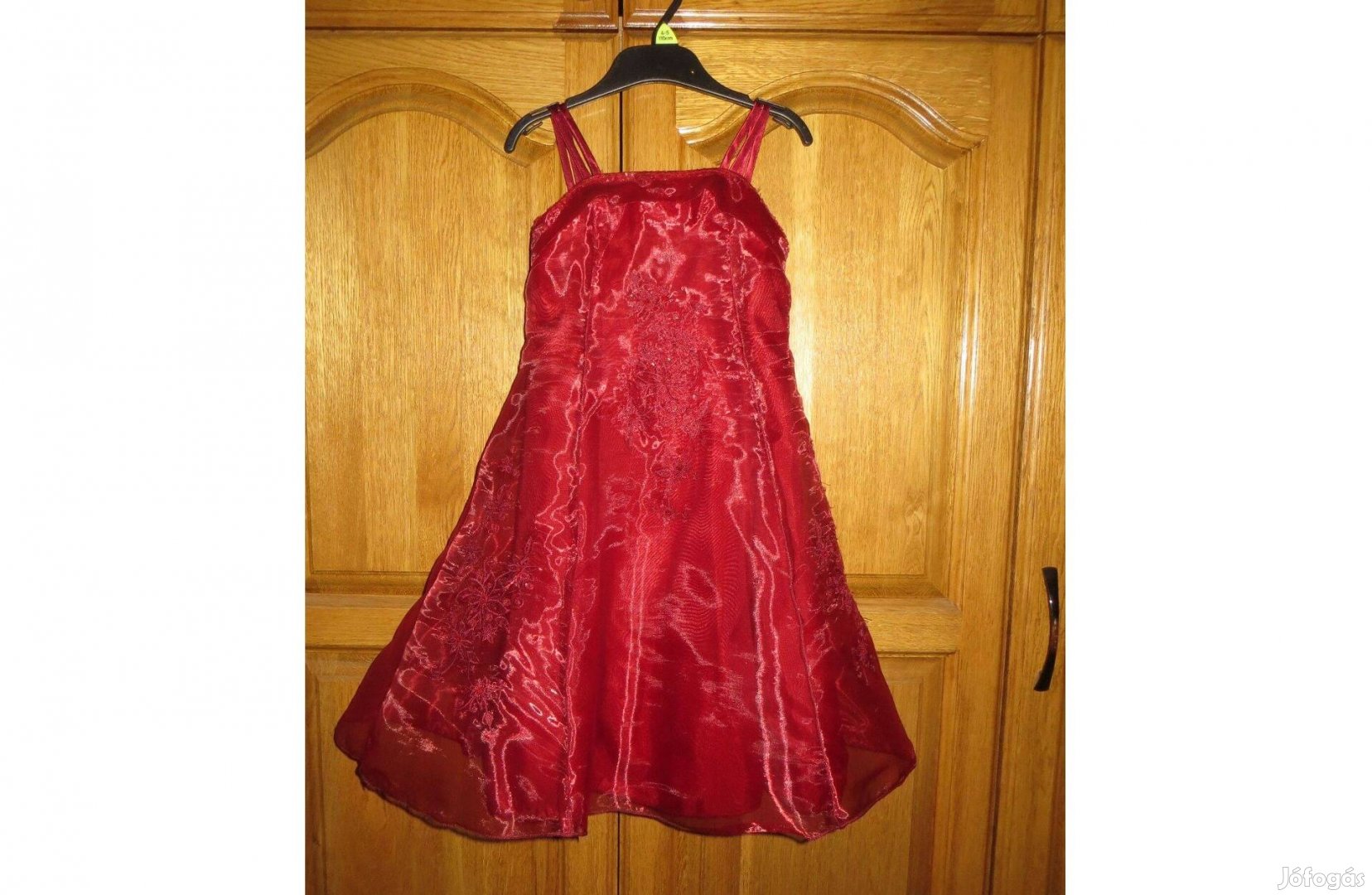 Bordó organza-selyem ruha 3-4 év 98 - 104 cm Ladybird van 134-140 cm