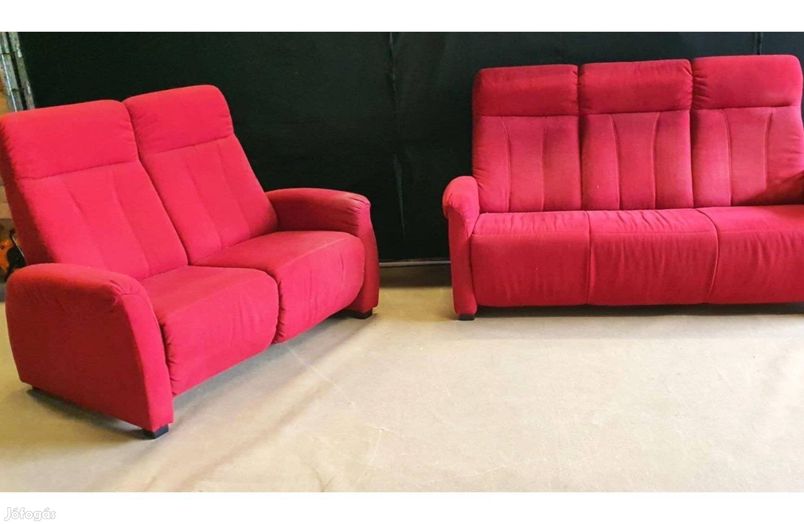Bordó relax ülőgarnitúra, kanapé (3+2)