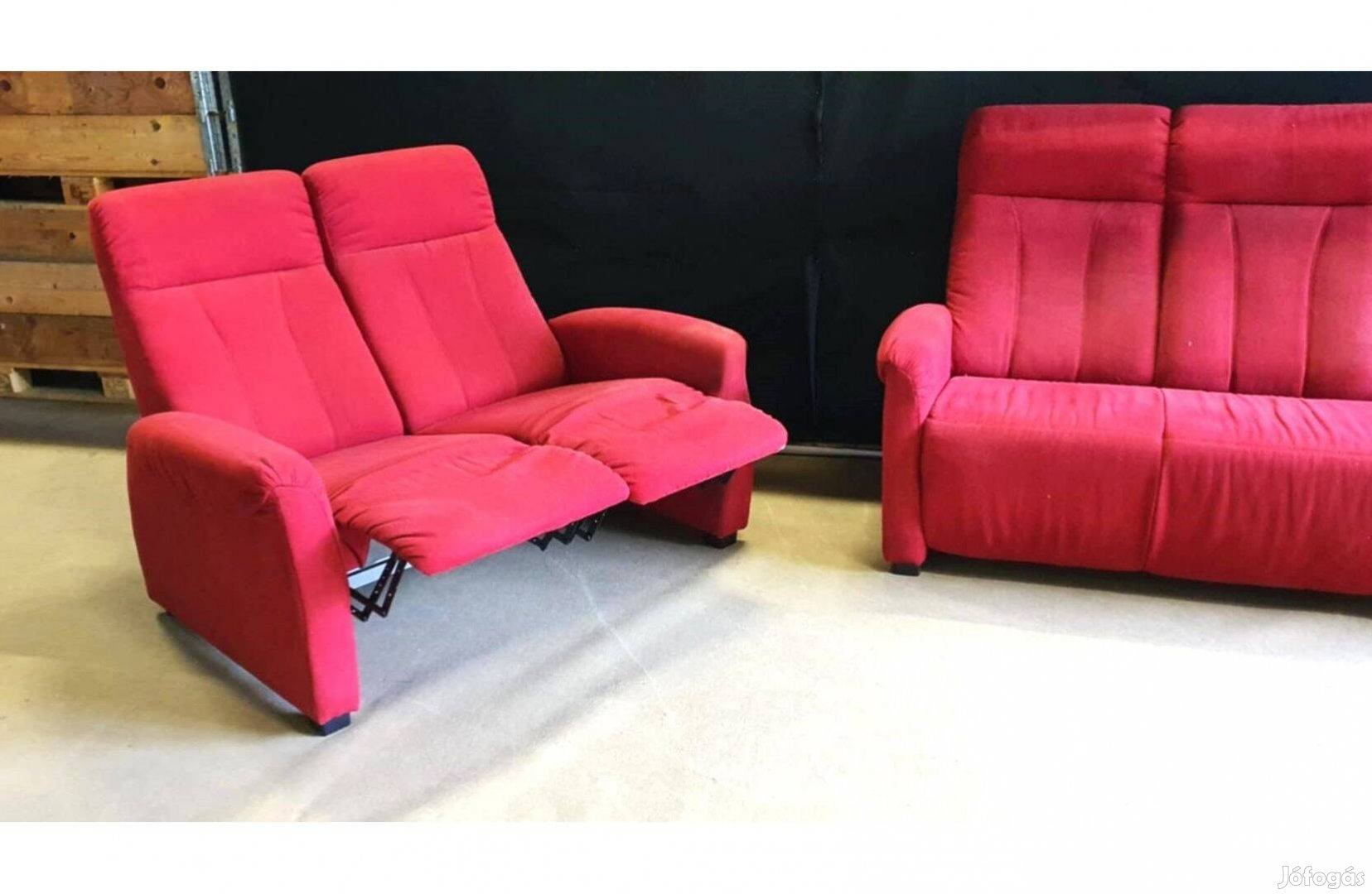 Bordó relax ülőgarnitúra, kanapé (3+2)