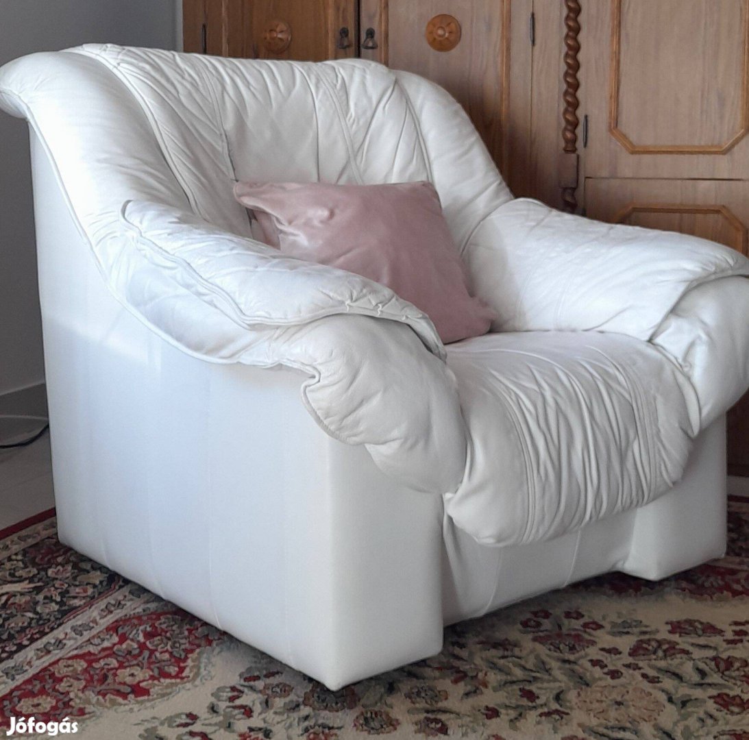 Bőrgarnitúra, kanapé kihúzható, kanapé 2-es, fotel