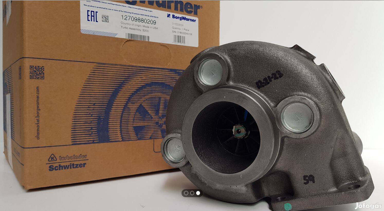 Borgwarner KKK turbófeltöltő John Deere motorokhoz