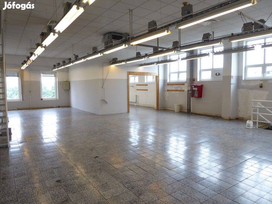 Bőrgyár területén 2. emeleti teher és személyliftes 176 m2-es terem ki