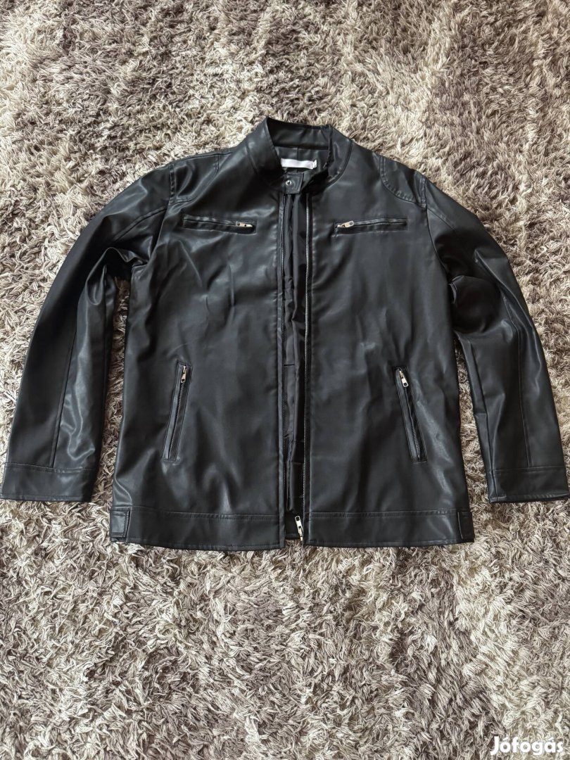 Bőrhatású Harrington stílusú dzseki