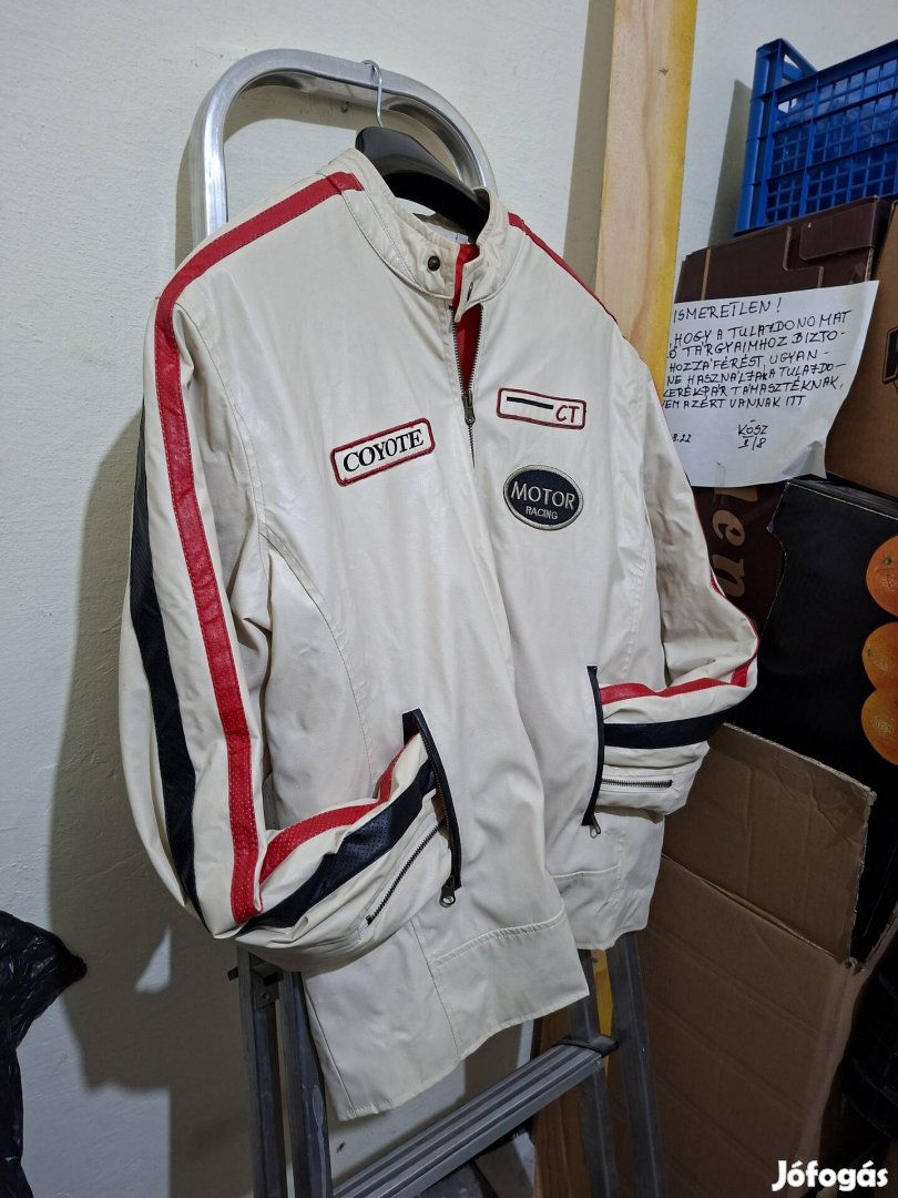 Bőrhatású dzseki, jó állapotban eladó