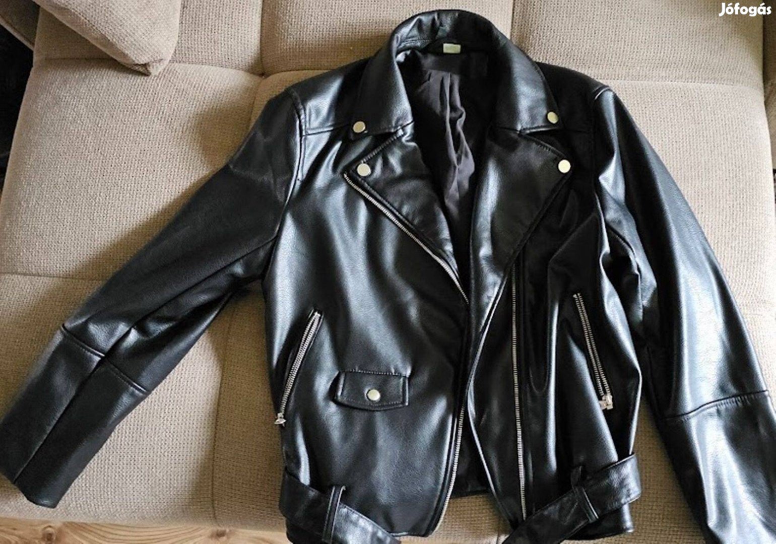 Bőrhatású dzseki, új, , S méret