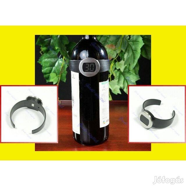 Borhőmérő - Bor Üveg Hőmérő - LCD kijelző ()