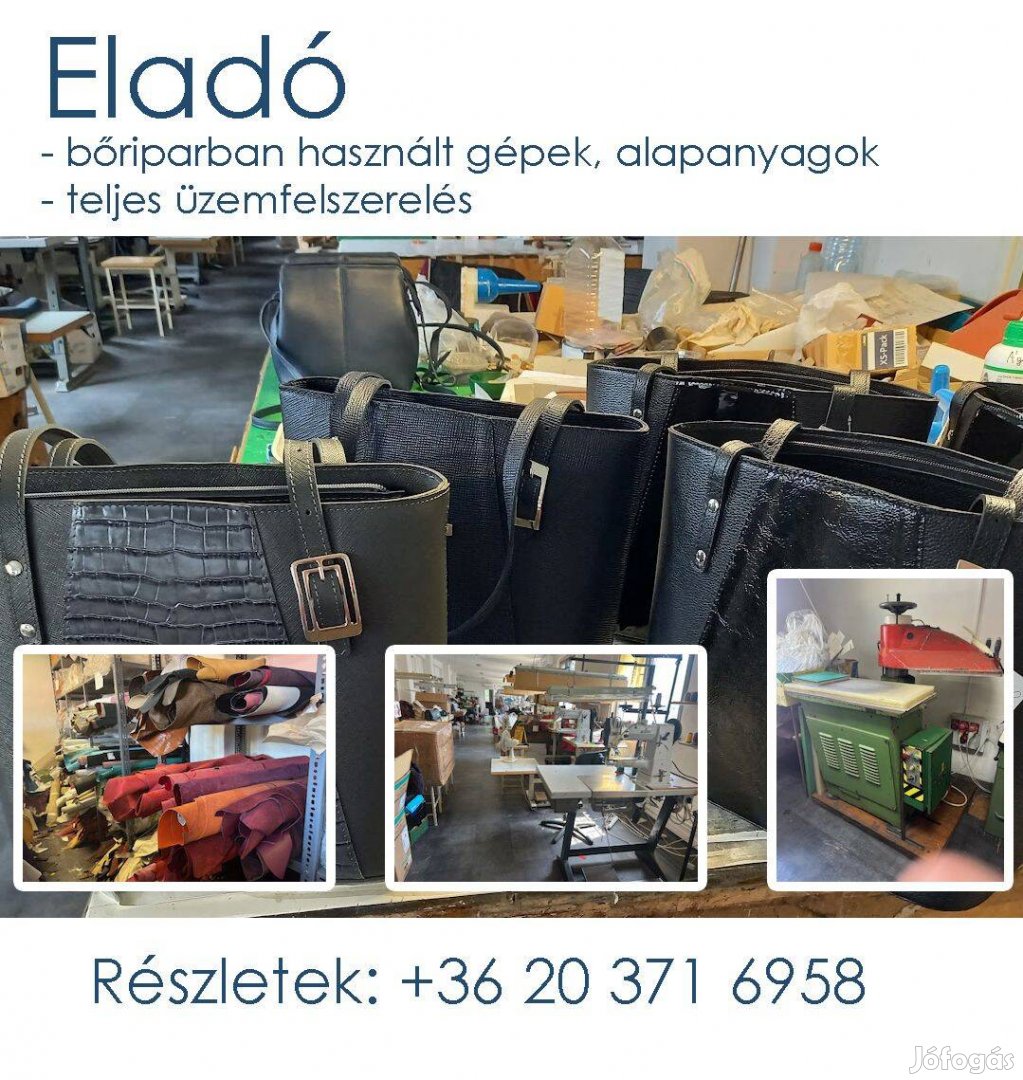 Bőriparban használt gépek / teljes üzemfelszerelés