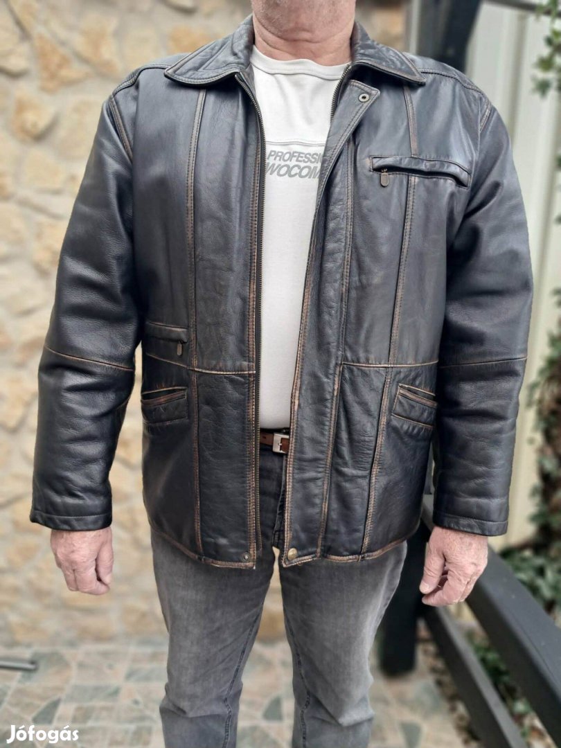Bőrkabát L-es méret 52-54