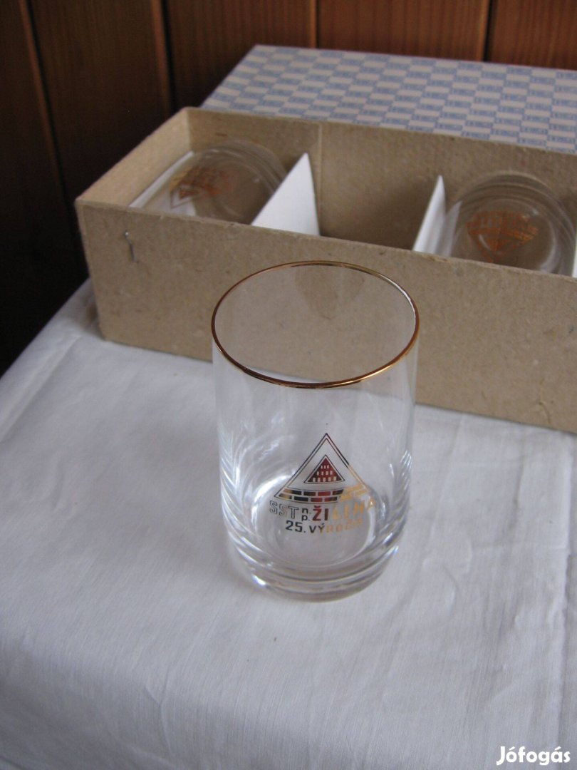 Borospohár készlet Zsolnáról, 6 db-os