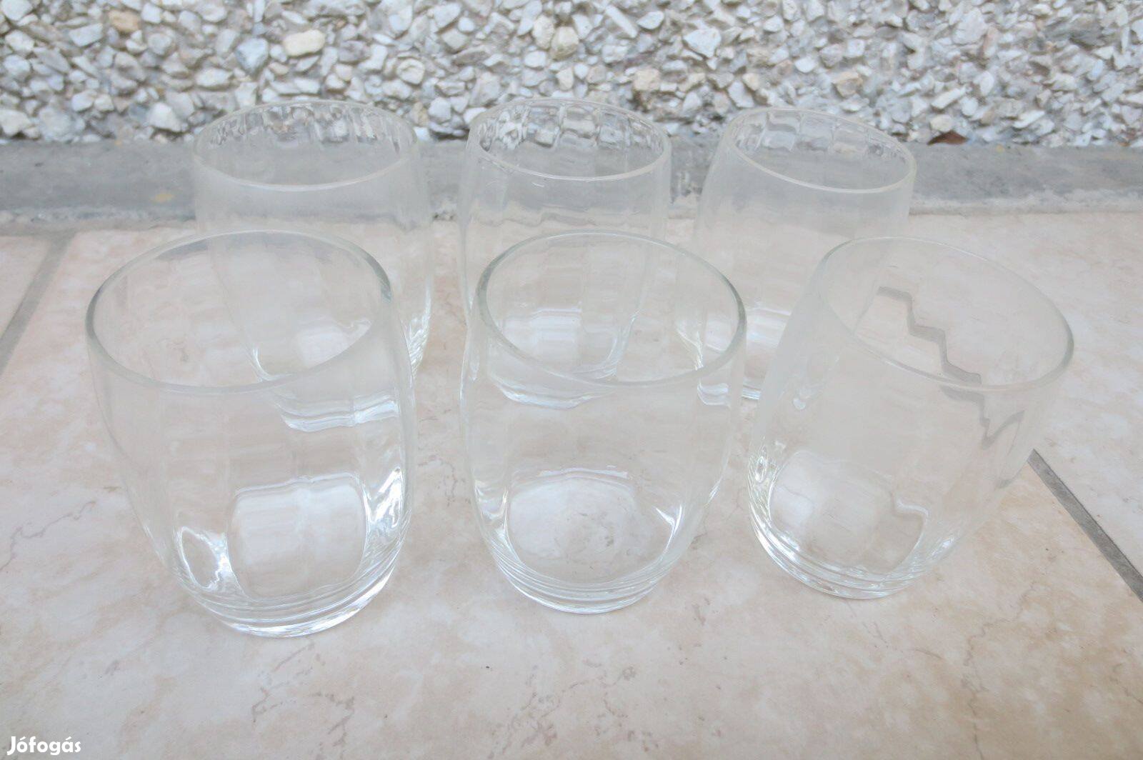 Borospohár készlet üveg boros pohár poharak 6 db