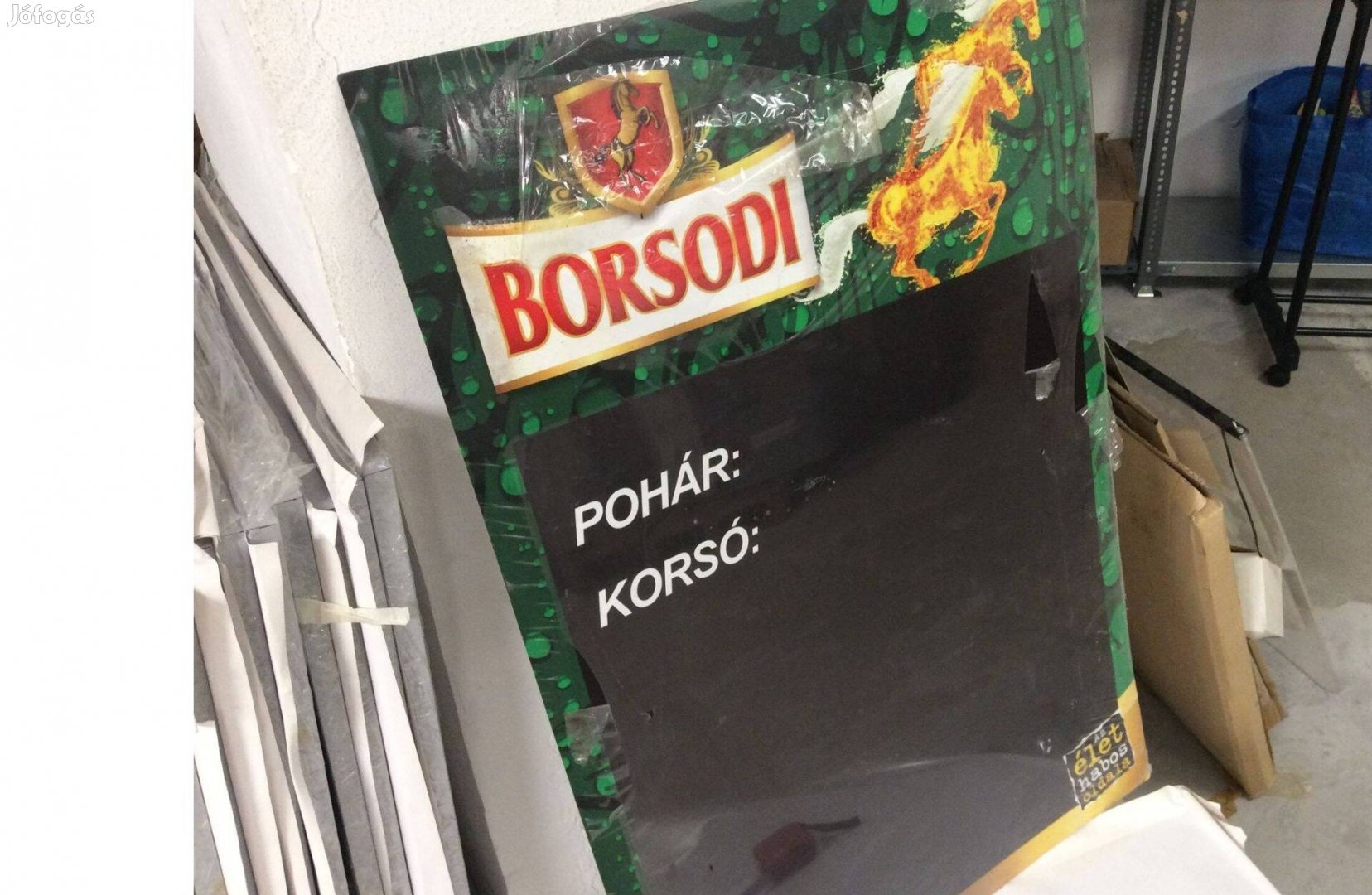 Borsodi ár tábla Új fém Borsodi lemez reklámtábla 56x82 reklám