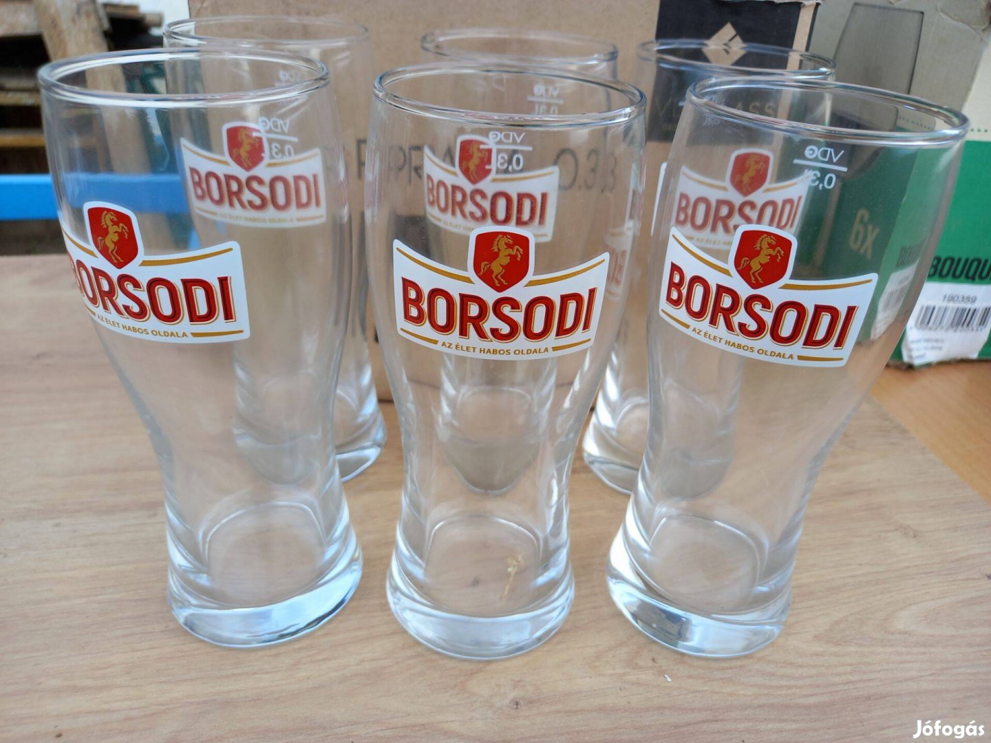Borsodi sörös pohár klt 0,3l új