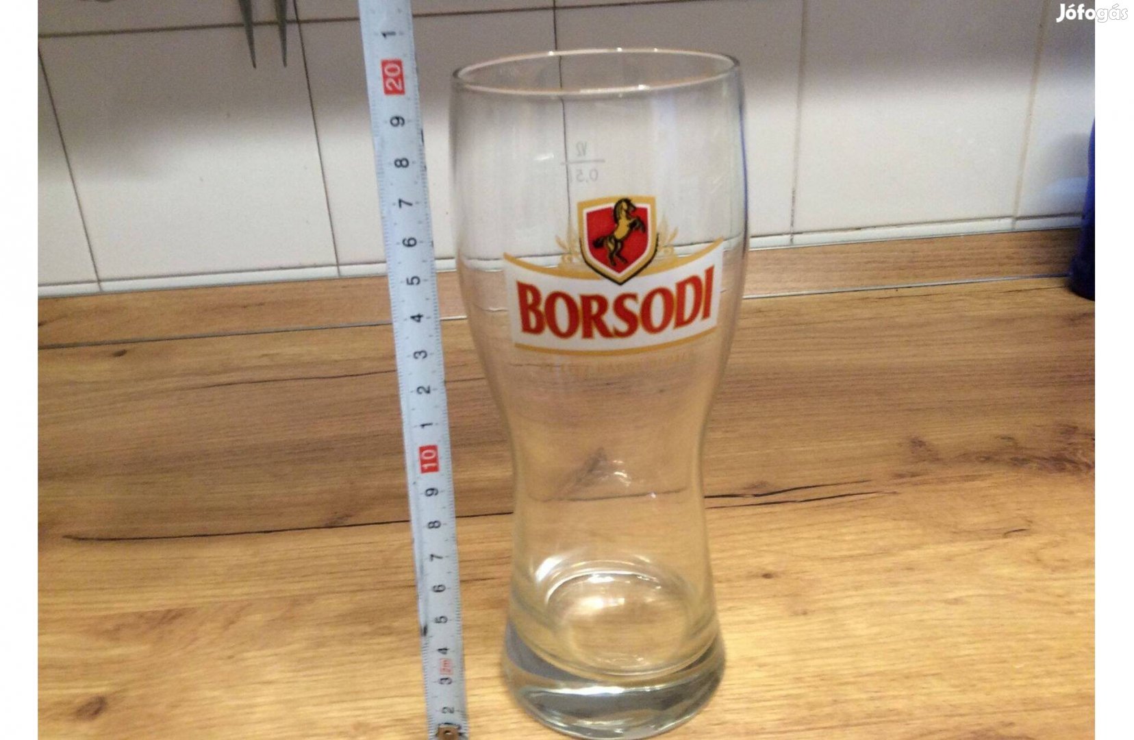 Borsodi sörös pohár új 0,5 liter nagy söröspohár