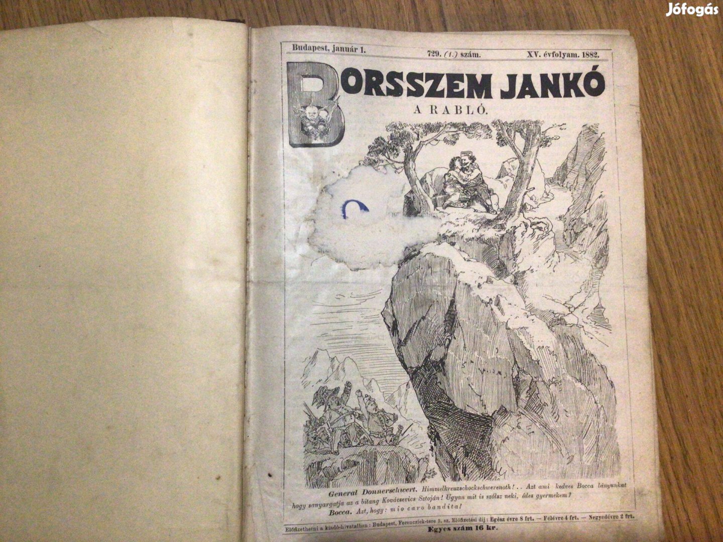 Borsszem Jankó folyóirat 1882. 1-53. szám Kopottas kötésben, gerinchiá