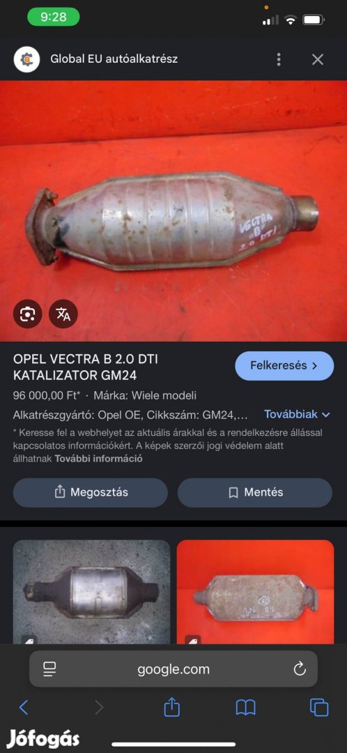 Bosal b vectra dti  katalizator