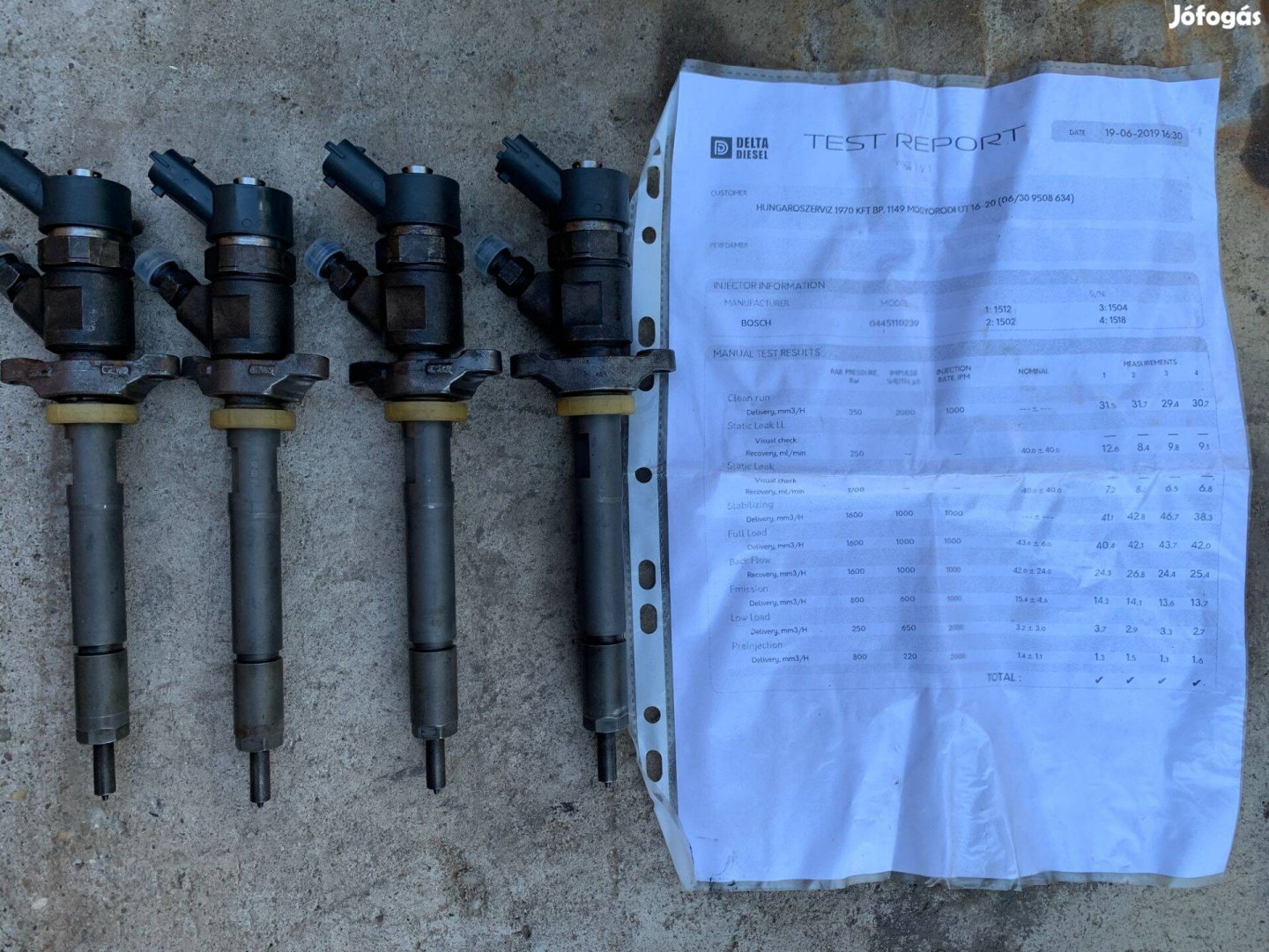 Bosch 0445110188 1,6 TDCI 109 Le prlasztócsúcs Felújított jegyzőkönyv