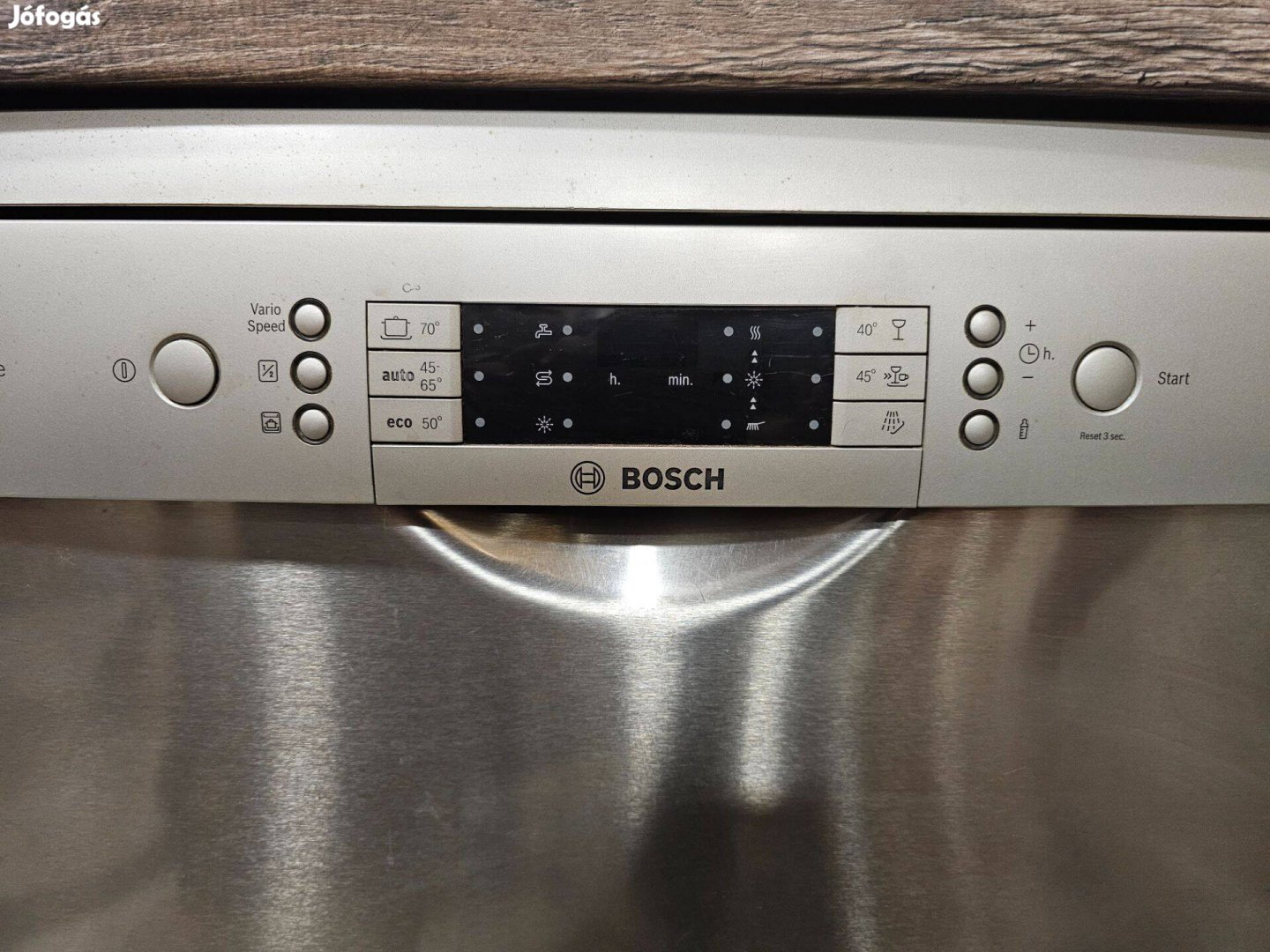 Bosch 14 terítékes szabadonálló mosogatógép, inox, 3 fiók (használt)