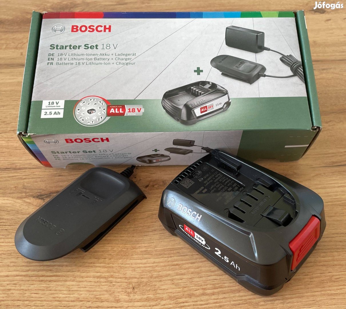 Bosch 18V 2,5Ah akkumulátor és töltő