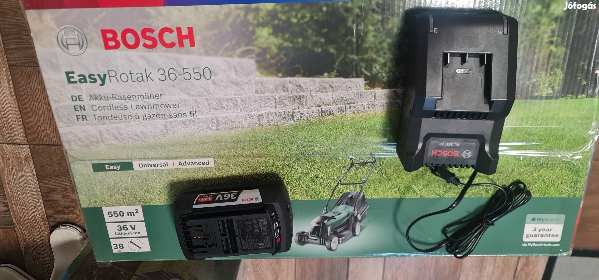 Bosch 36v akkus fünyíró 4Ah akkuval töltővel 550Nm2