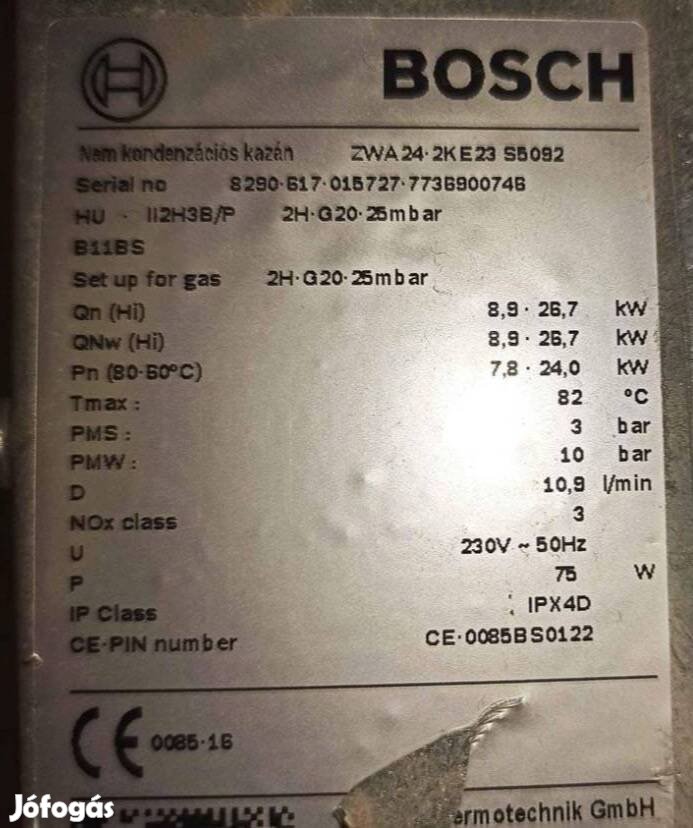 Bosch 4000 w gázkazán