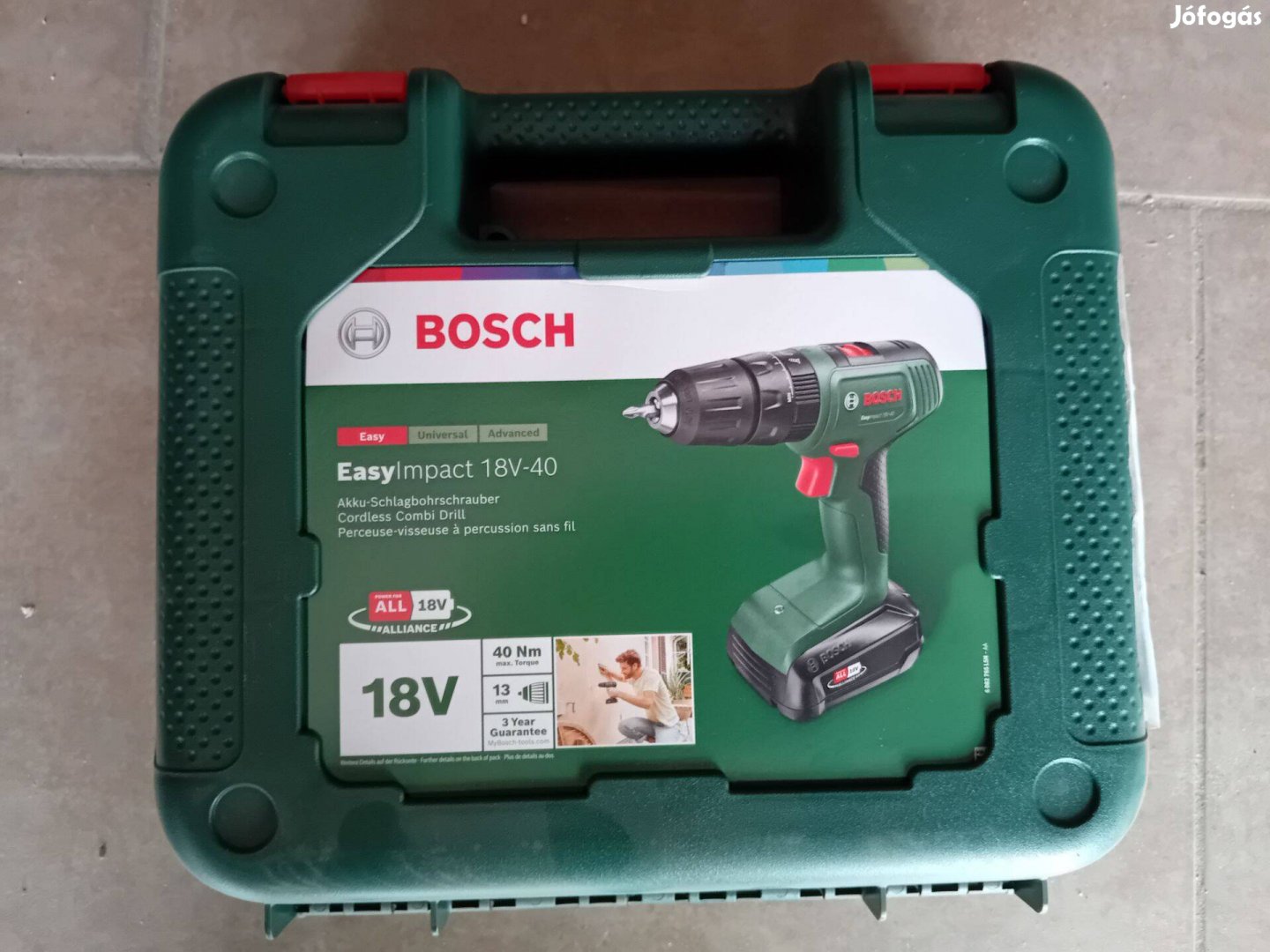 Bosch Easyimpact 40 Akkus ütvefúró-csavarozó szett új, Gari 2027 márc