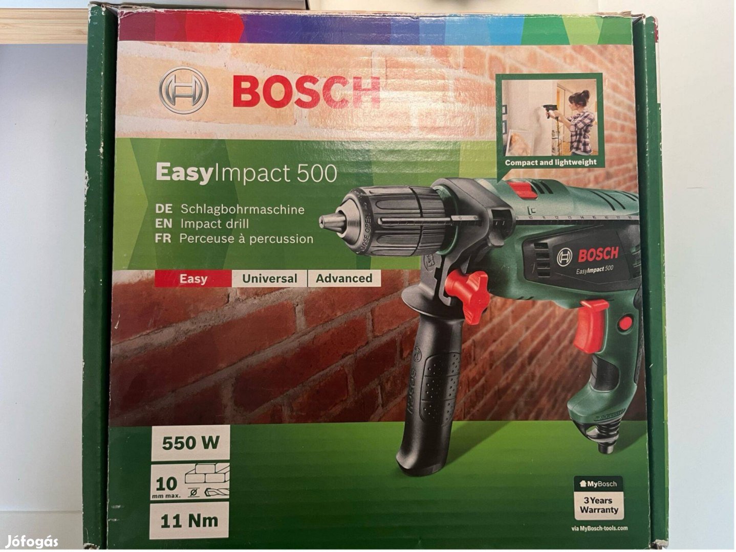 Bosch Easyimpact 500 Ütvefúró, fúrószárral együtt