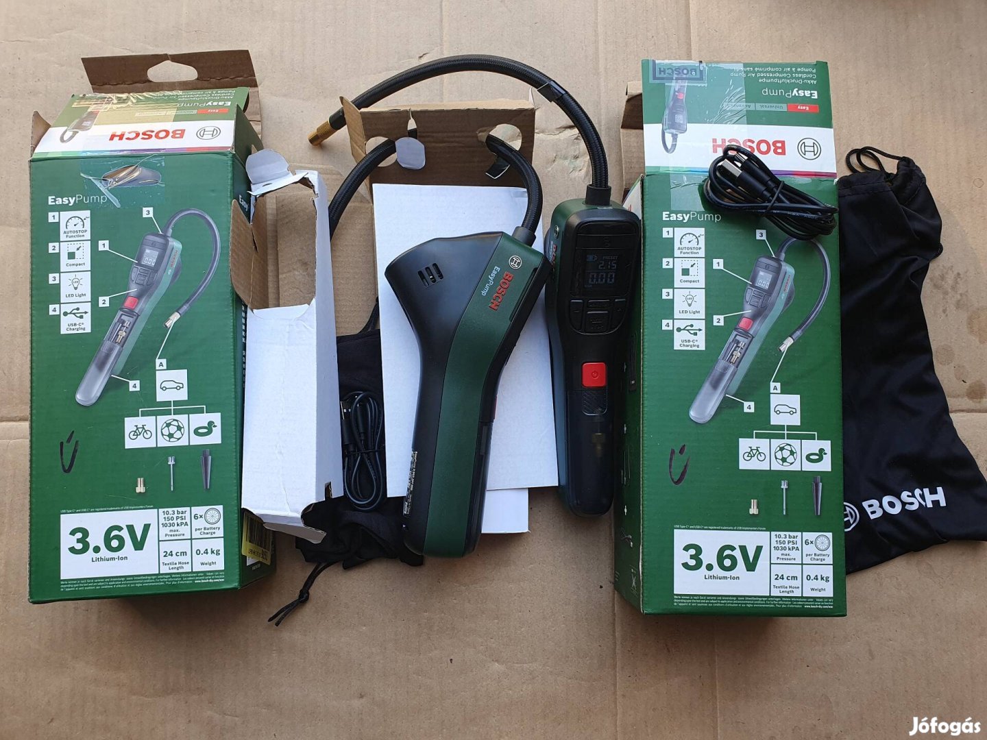 Bosch Easypump Légpumpa beépített akkumulátorral, 3.6V, 10 bar