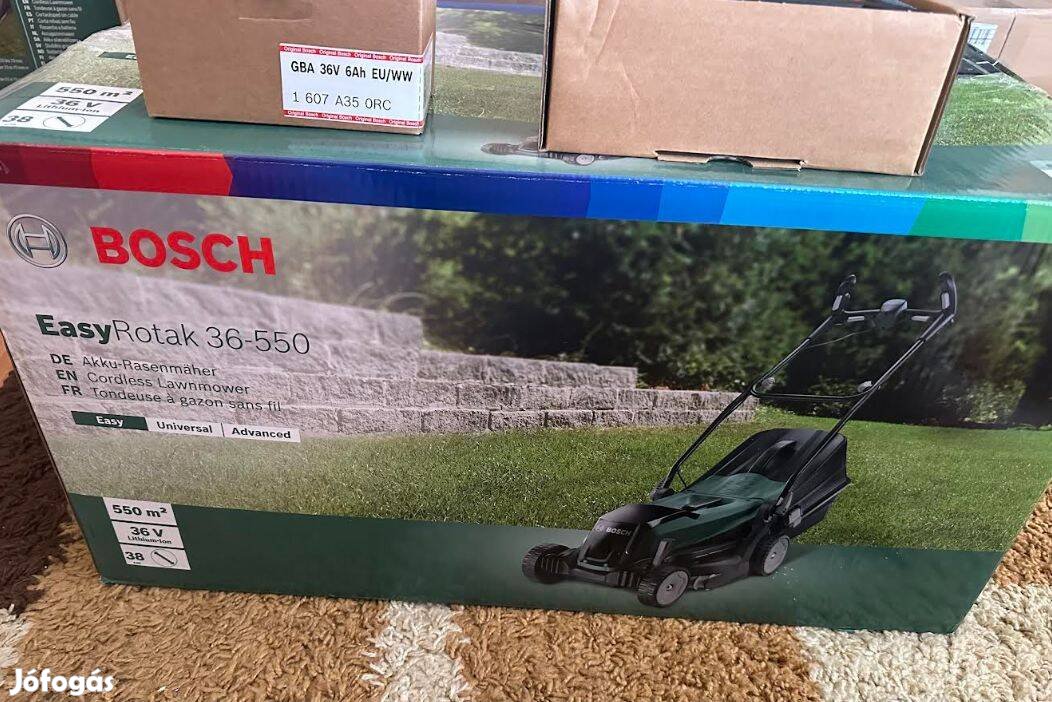Bosch Easyrotak 36-550 Új fűnyíró új aksival és töltővel