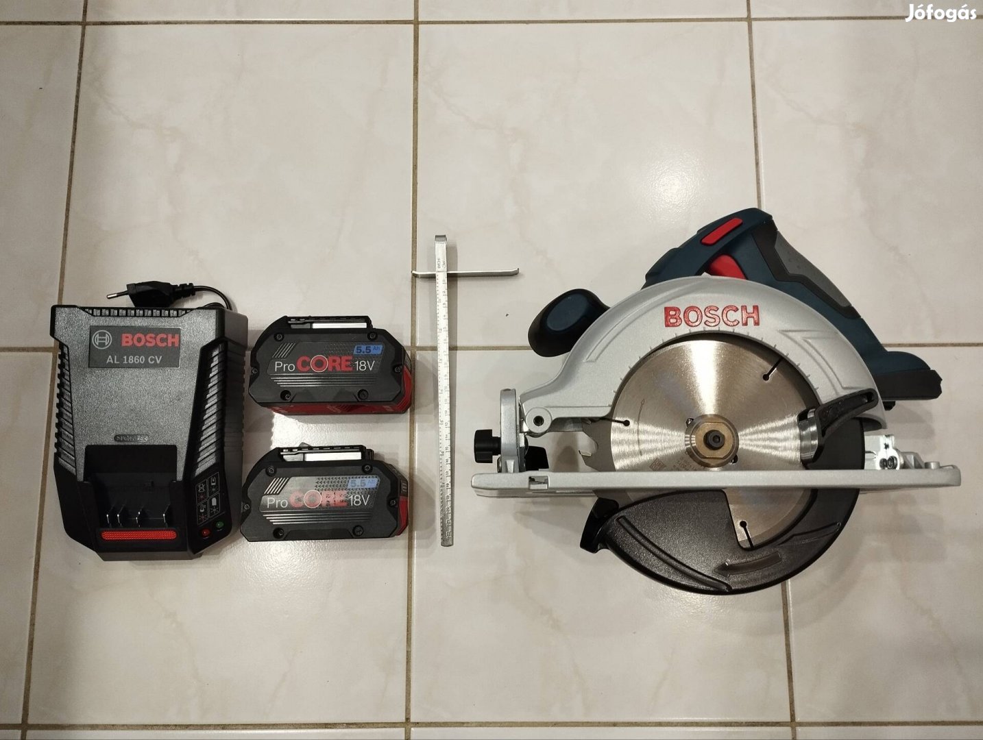 Bosch GKS 18V-Li akkus körfűrész +akku+töltő 